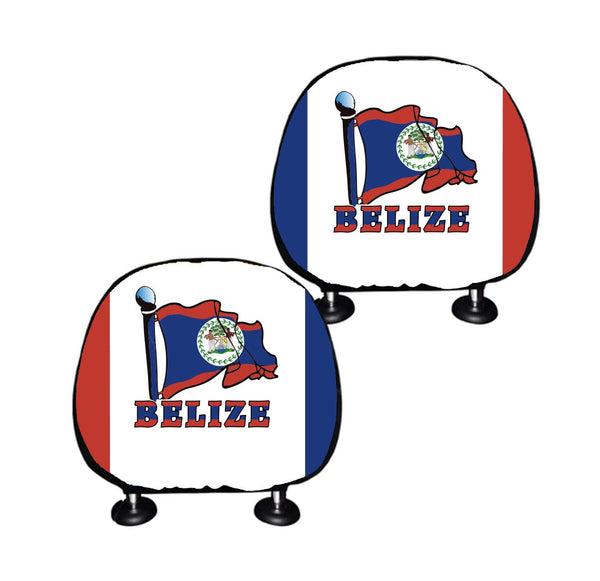 Belize Flag Headrest Cover Headrest Cover Belize